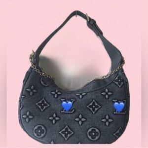 New Listing!!! 
Blue Denim Embossed Monogram Women's Bag